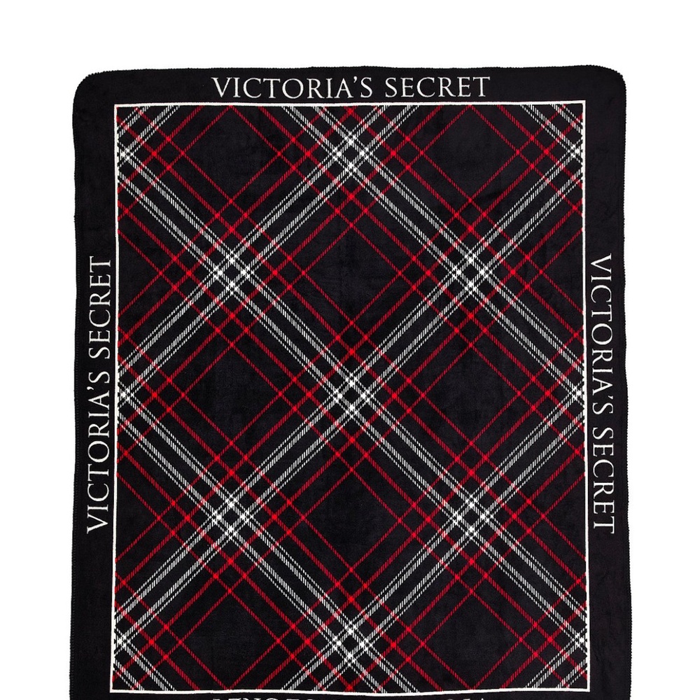 Victoria's Secret Red and Black Plaid Throw